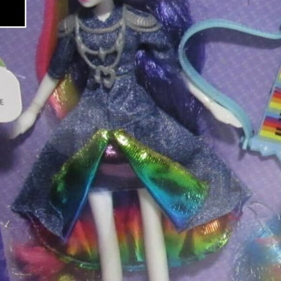 Rarity doll and pony equestria girl set my little pony rainbow rocks new in box - Picture 4 of 12